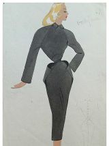 Croquis Mode 1950 série de robes suite