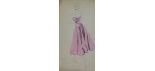 Croquis Mode 1950 / Robes du soir