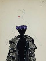 Croquis Mode 1950 / Robes du soir