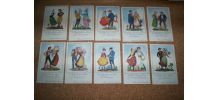 LOT 33 ANCIENS CHROMOS FARINES JAMMET  14 CM PAR 9 CM 