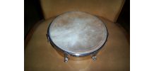ancien tambourin bois metal et peau 