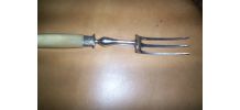 ancienne fourchette à gigot metal et corne de vache 
