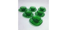 6 tasses à café Vereco vert
