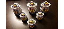 Lot de pots à épices en céramique 