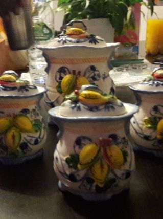 Lot de pots à épices en céramique 