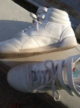 Reebok blanches montantes retro