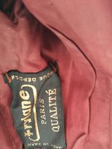Blouson cuir et fourrure Bordeaux