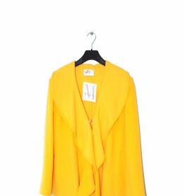 Manteau jaune safran MILANO ALA MODA Laine Neuf