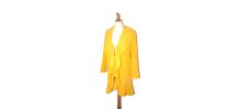 Manteau jaune safran MILANO ALA MODA Laine Neuf