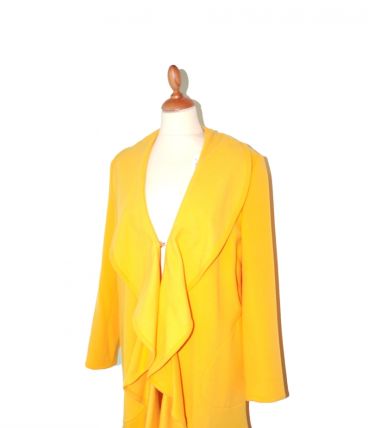 Manteau jaune safran MILANO ALA MODA Laine Neuf