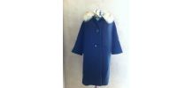 Manteau années 50 laine fourré renard