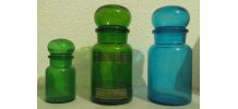 Pots d'apothicaire en verre - vintage 