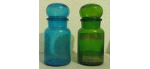 Pots d'apothicaire en verre - vintage 