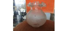 Lot de 4 globes en verre gravé