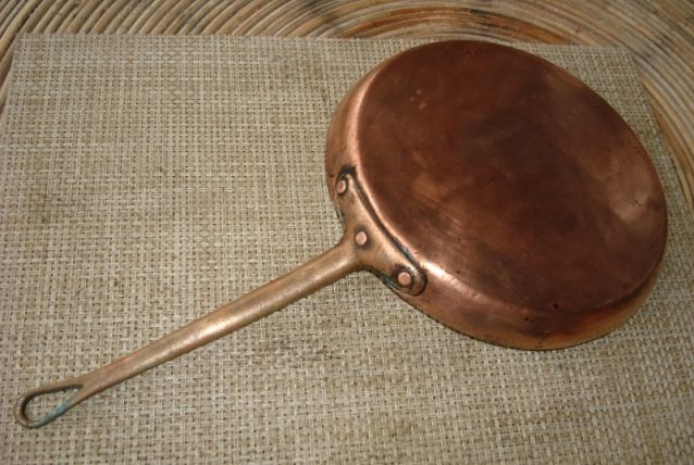 Cuivre ancien poele crêpe 