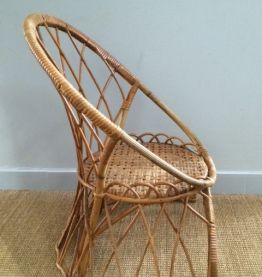 Fauteuil d'enfant en rotin