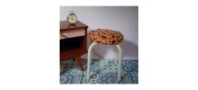Tabouret à fleurs déhoussable années 60-70