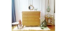 Belle commode en chêne pieds compas années 50