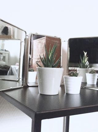 Miroir barbier triptyque 