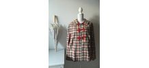 Cape motif tartan brandebourg vintage 60's
