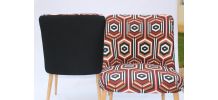 Paire de fauteuils vintage année 60 imprimée seventies.