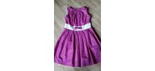 Robe rose à pois