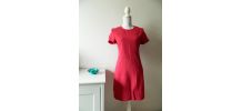 Robe babydoll en laine rose fuchsia vintage 90's
