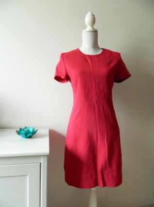 Robe babydoll en laine rose fuchsia vintage 90's