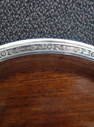 Assiette cerclé d'argent