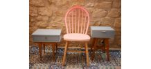 Chaise rose dégradée style Ercol