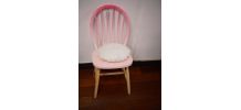 Chaise rose dégradée style Ercol