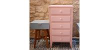 Commode semainier rose et paillettes