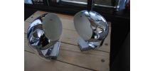 Lot de 2 appliques 1970 space age chromees vintage