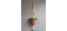 Suspension/ Porte plante en macramé des années 70