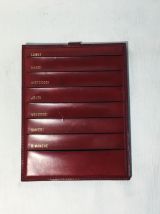 Organiseur cuir rouge vintage