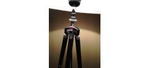 très joli lampadaire créé s/ancien trépied photo métal