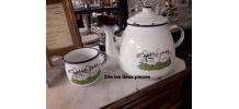 duo tasse et pot café emaillé
