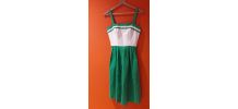 robe verte et blanche 60's