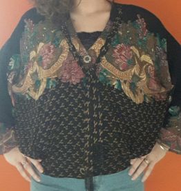Chemisier oversize vintage à motifs