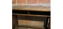 bureau écolier ancien en bois de chêne