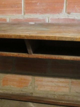 bureau écolier ancien en bois de chêne