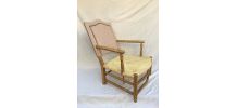 Grand fauteuil paillé style provençal 
