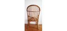 Grand Fauteuil en rotin vintage
