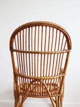 Grand Fauteuil en rotin vintage