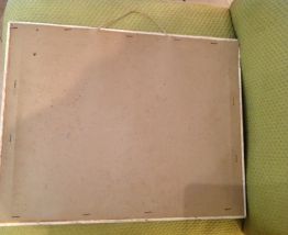 Charmant miroir ancien art déco bois argenté