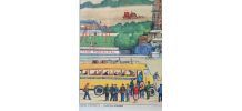 Affiche scolaire Rossignol reconstruction / maquis