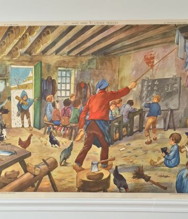 Affiche scolaire Rossignol école / siège de Paris