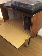 Mini buffet bar vintage inspiration 50s 60s, parfait pour platine et disques vinyls 33 tours