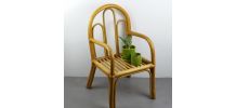 Fauteuil en rotin vintage pour enfant