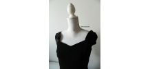 Robe moulante noire épaules dénudées vintage 80's